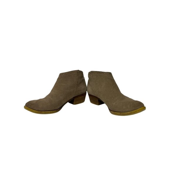 Lucky Brand Leather Benna Tan Ankle Boot Bootie Slip On Size 6.5 Women's - Picture 2 of 10